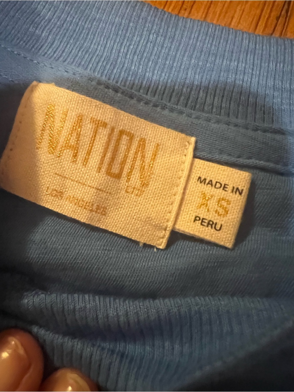 Nation Ruffle-Trim Tank Top - Sky Blue - Picture 3 of 6